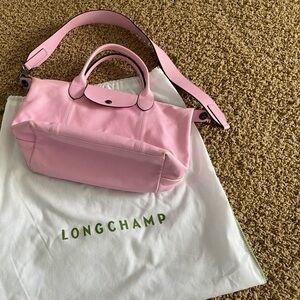 Longchamp Le Pliage Soft Leather Pink Top Handle Bag 👛